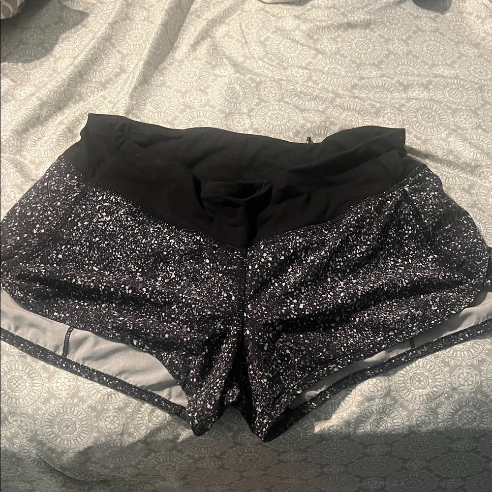 Lululemon Athletica Speckled Black and Gray Shorts